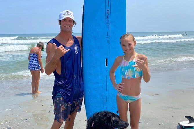Private Surf Lesson in North Myrtle Beach - A good fit for children, parents, and first-timers