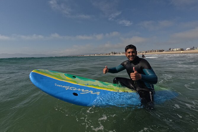 Private Surf Lesson in Venice Beach - Moving from the sand into the water