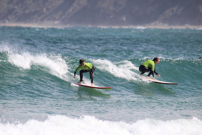 Private Two on One Surf Lesson in Newquay (2 students, 1 instructor) - The water session at Towan Beach