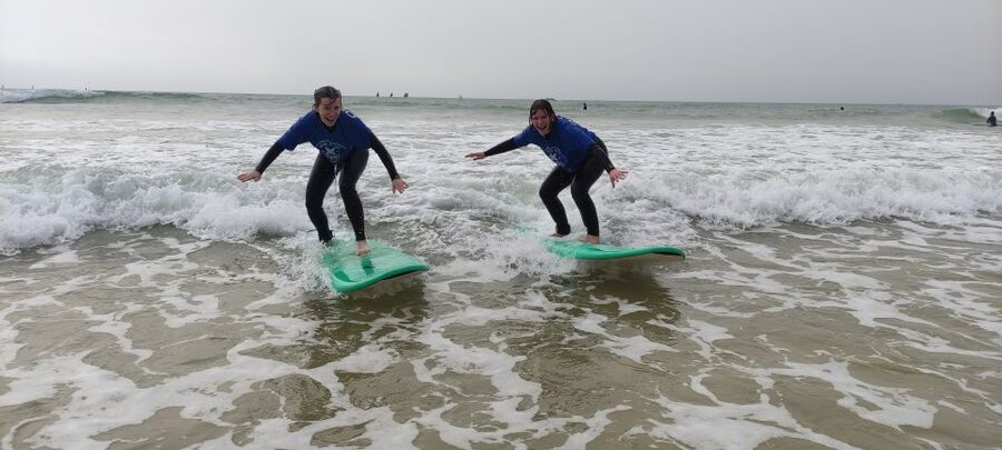 Quarteira: 2-Hour Surf Lesson at Falésia Beach - Starting on the sand: safety before surfing