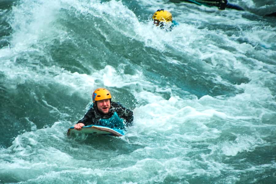 Queenstown: White Water Surfing Along the Kawarau River - The cliff jump and the gentler stretches