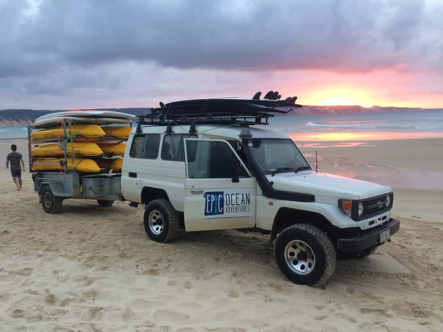 Rainbow Beach: 4WD Beach Drive Adventure and Surf Lesson - What happens when the surf lesson begins
