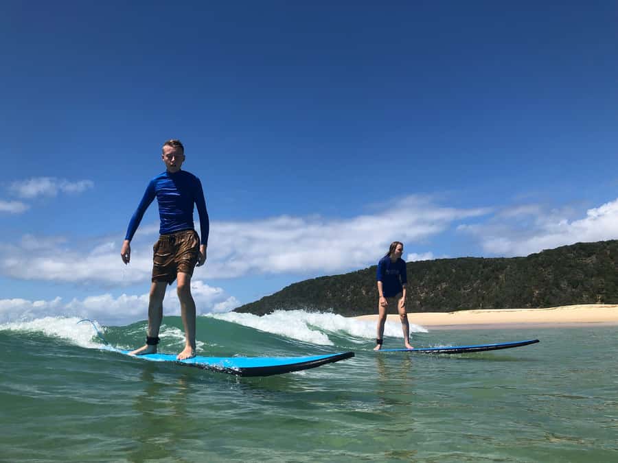 Rainbow Beach: 4WD Beach Drive Adventure and Surf Lesson - The 4WD ride from Rainbow Beach to the coast