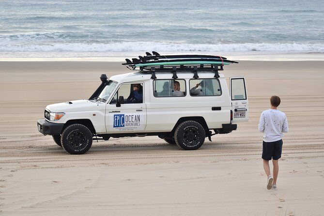 Rainbow Beach: Surf Lesson Safari & Beach 4WD Double Island Point - The group size and social feel