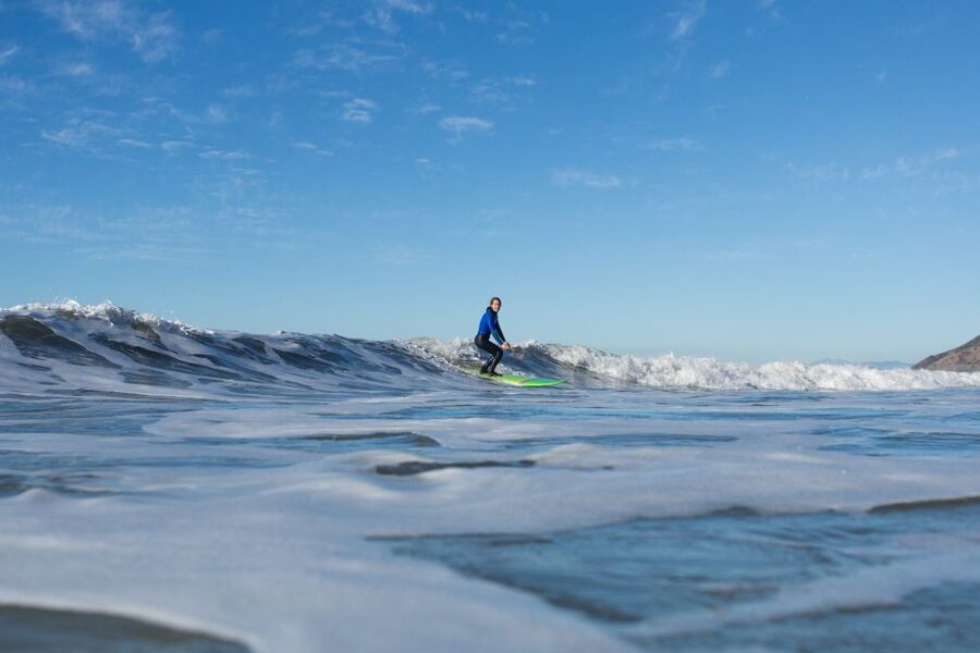Santa Barbara: 1.5-Hour Private Beginner's Surf Lesson - Finding the surf van on Pacific Coast Highway