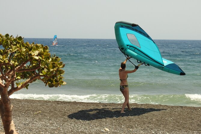 Santorini Wing Foil Surf Lesson for Beginners - The beach lesson comes first