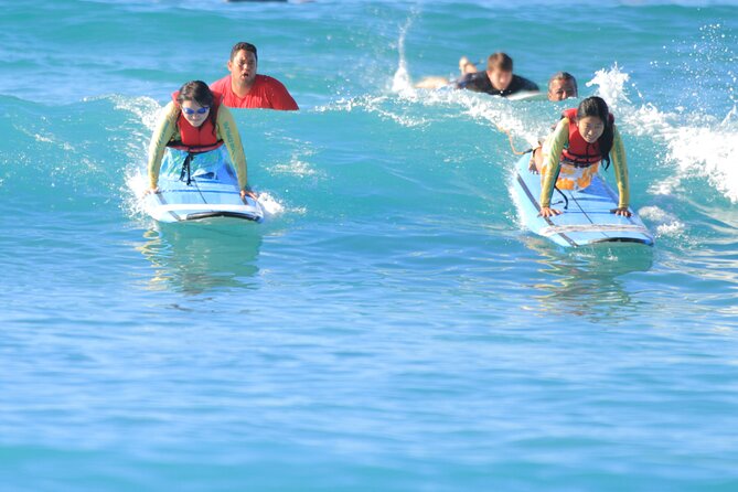 Semi-Private Surf Lesson for 2 or 3 people on Waikiki Beach - The land lesson comes before the water