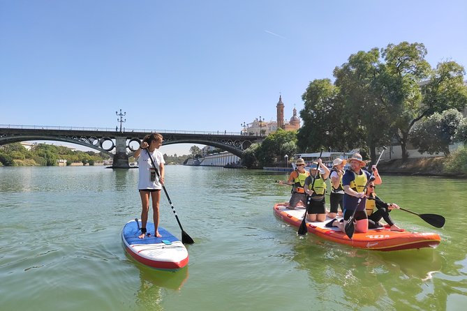 Seville: Paddle Surf on an XXL Board - Giralda and Seville Cathedral from the water