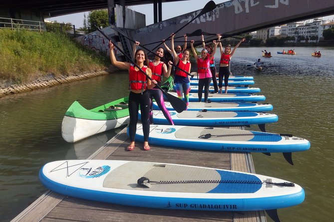 Seville Paddle Surf Sup in the Guadalquivir River - Torre del Oro from the water
