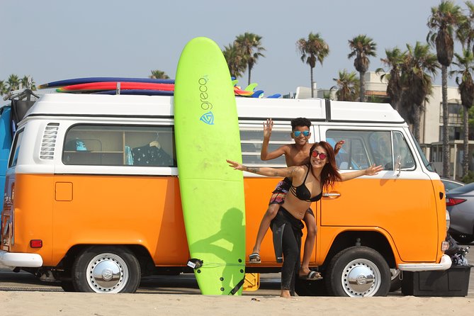 Shared 2 Hour Small Group Surf Lesson in Santa Monica - Foam boards make the first attempts friendlier