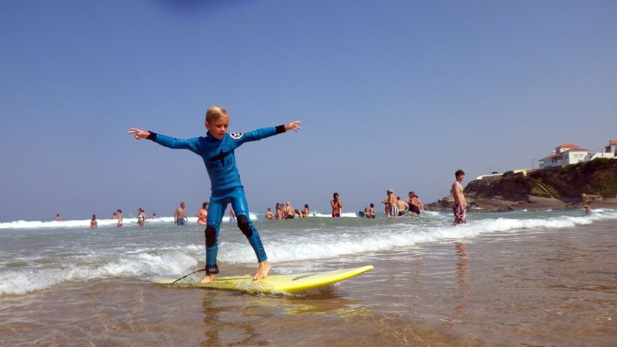 Sintra: 2-Hour Group Surf Lesson at Praia Grande - Sand practice before you meet the waves