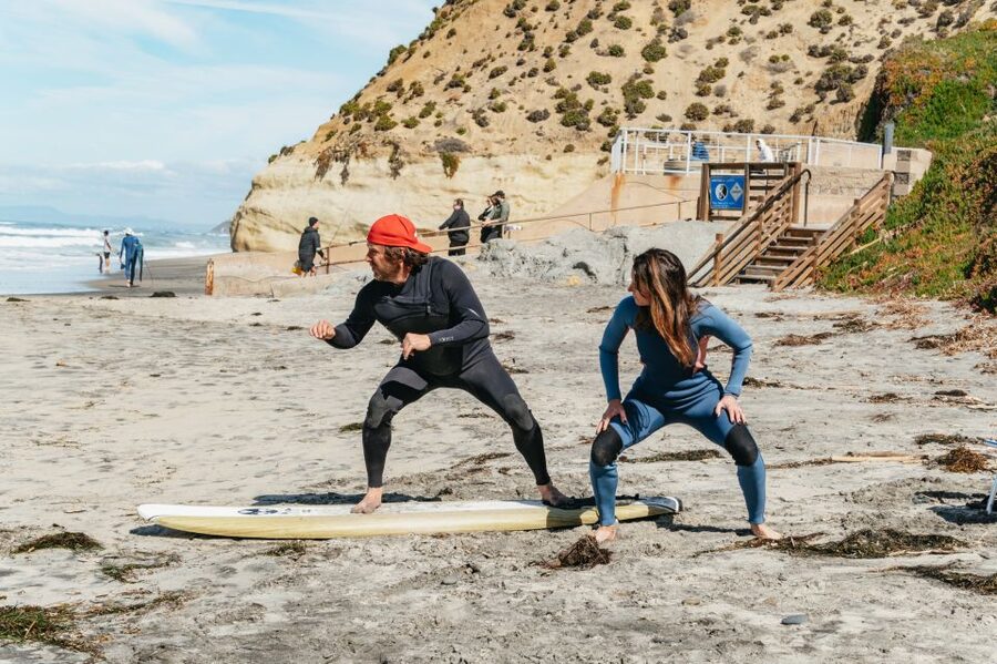 Solana Beach: Private Surf Lesson with Board and Wetsuit - Walking one minute to the Pacific