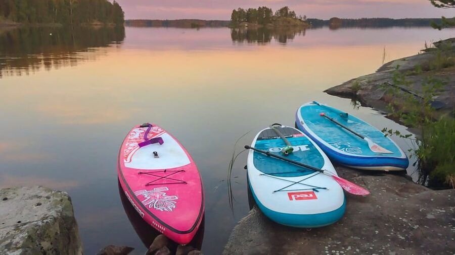 STAND UP paddle surf - The juice break and a chance to swim