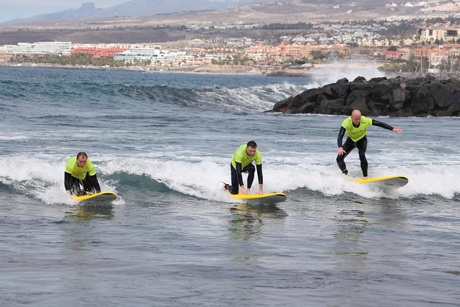 Surf Class Experience in Playa de la Américas - The value of $42.14 for a first surf lesson