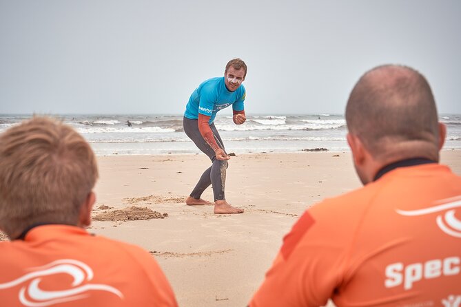 Surf Courses In Peniche and Baleal Portugal - The 10-minute warm-up and 20-minute beach lesson