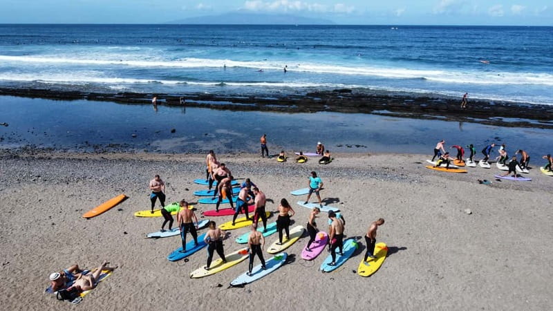 Surf in Tenerife – Photos Included & Stand Up From Day One - The first 20 minutes: theory, warm-up, and board basics