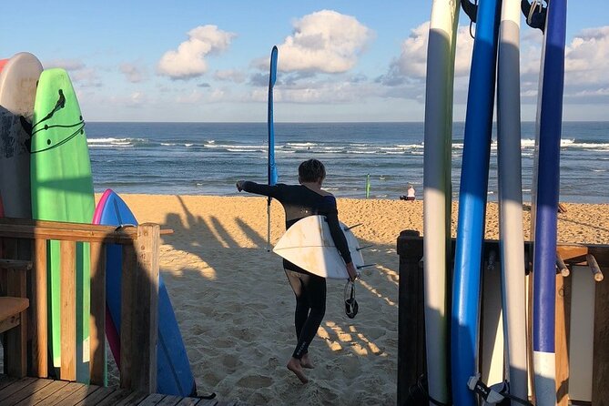 Surf lesson 1h30 South of Messanges - The equipment and end-of-lesson routine