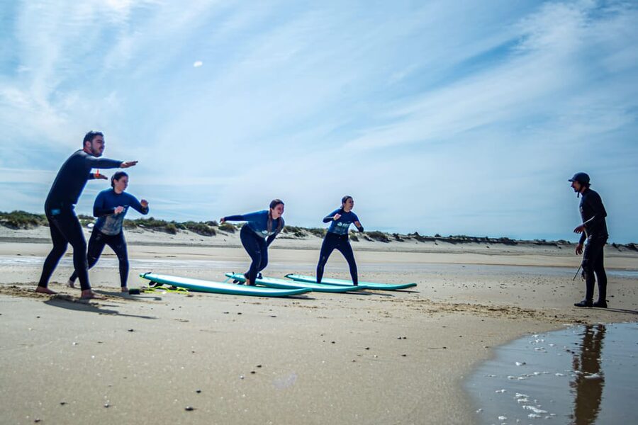 Surf Lesson in Praia de Mira - Small groups make the coaching personal