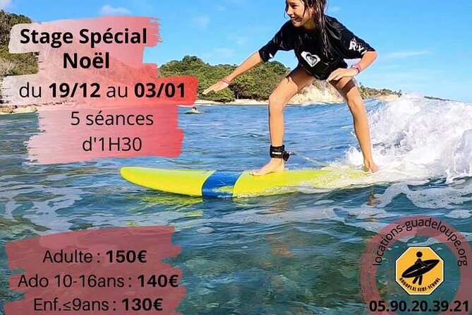 Surf lessons 1h30 (4-6 people) Kokoplaj Surf camp Guadeloupe school - Who should book this surf lesson