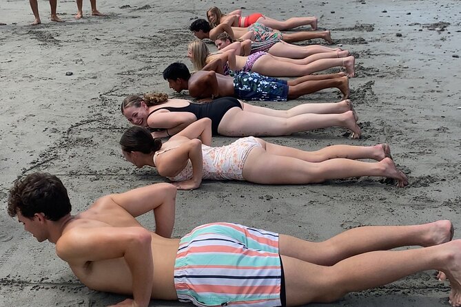 Surf lessons at Manuel Antonio Beach - Ten minutes on the sand before the water