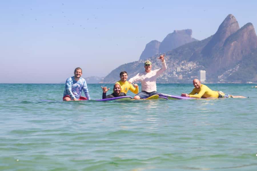 Surf lessons: in Arpoador in Ipanema. - Taking the lesson into Rio’s waves
