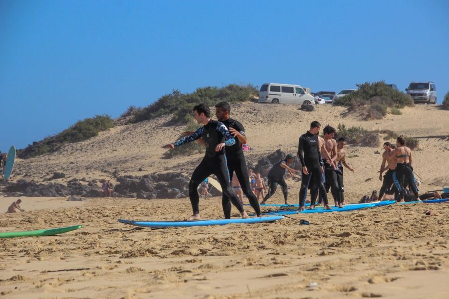 Surf Lessons | Learn to surf in Fuerteventura - Choosing between white water and small green waves