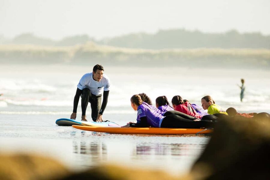 Surf lessons on the mythical site of La Torche - The Two-Hour Lesson, From Changing Room to First Waves