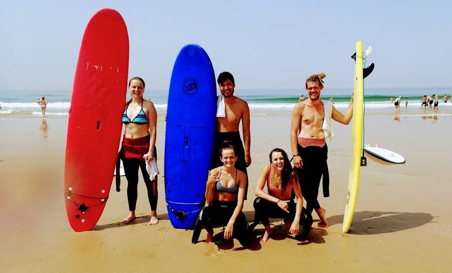 Surfing and Yoga in Lisbon - A calm start with one hour of beach yoga