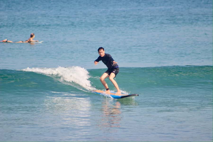 Surfing Class for Beginners Legian Beach Bali - Meeting Malu Surf opposite the Pullman hotel