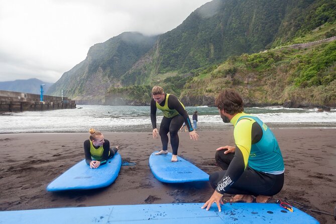 Surfing Lessons in Madeira - Paddling, catching waves, and standing up