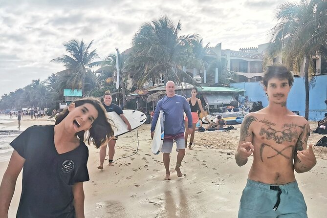 Surfing Lessons - Learn To Surf In Playa del Carmen - Sunset surfing and the mood of the lesson