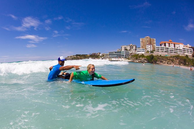 Surfing Lessons on Sydney's Bondi Beach - Learning to surf at Bondi Beach