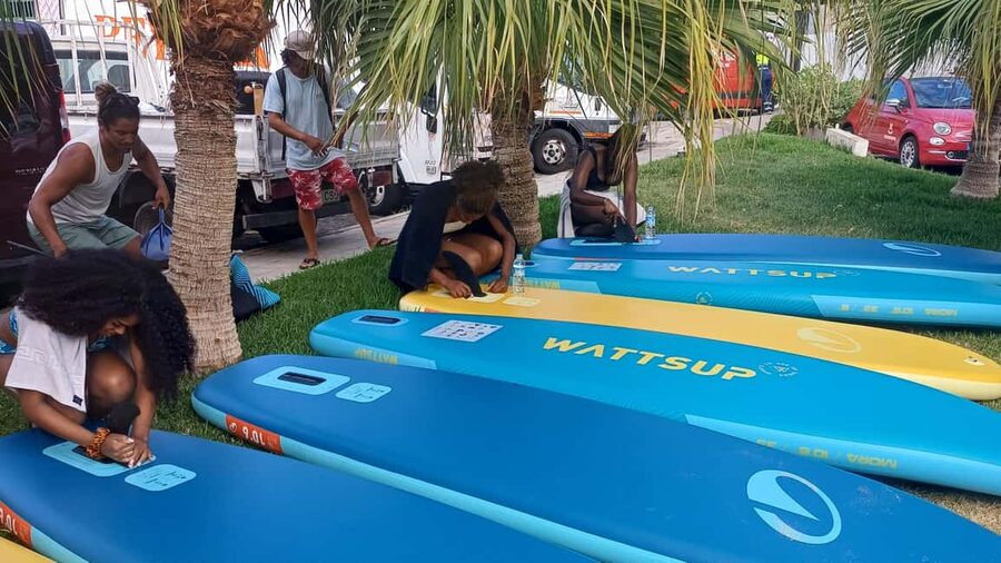 Tenerife: Paddle Surf Experience in Playa de las Américas - Learning to stand on the board