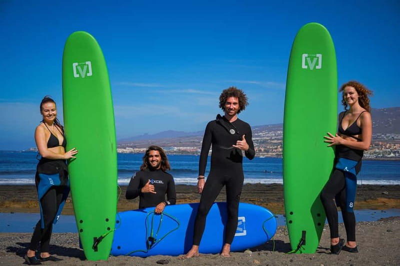 Tenerife / Playa de las Americas Surf lessons All levels - The first hour: safety, theory, and board work