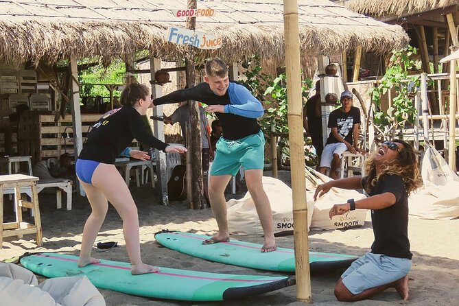 The funniest private 2 hour surf lesson, Canggu - Who Will Get the Most From This Lesson