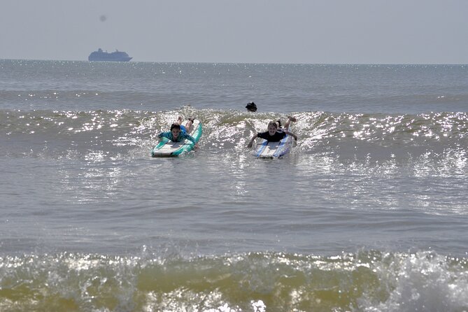 Two- Hour Group Surfing Lesson in Cocoa Wrightsville Beach, NC - Learning to catch and ride a wave