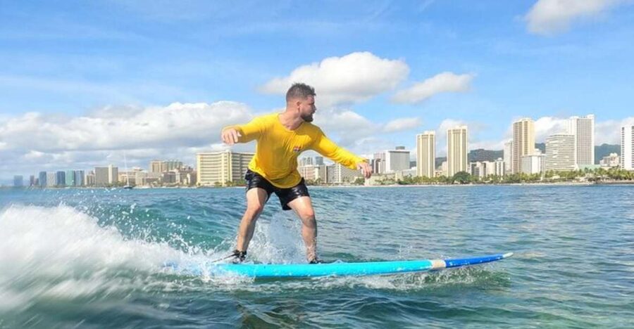 Waikiki Beach: Surf Lessons - Taking the board into the Waikiki waves
