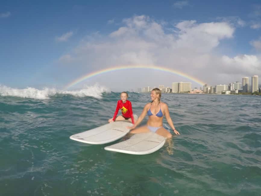 Waikiki: Family, Private, and Group Surfing Lessons - Waikiki and Diamond Head from the water